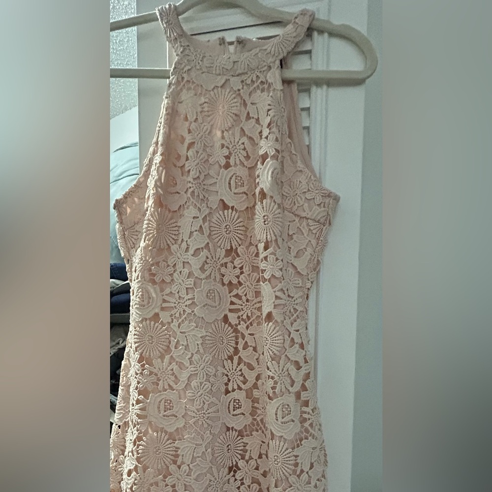 Lulu's Pink Halter Sheath Dress for Wedding